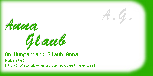 anna glaub business card